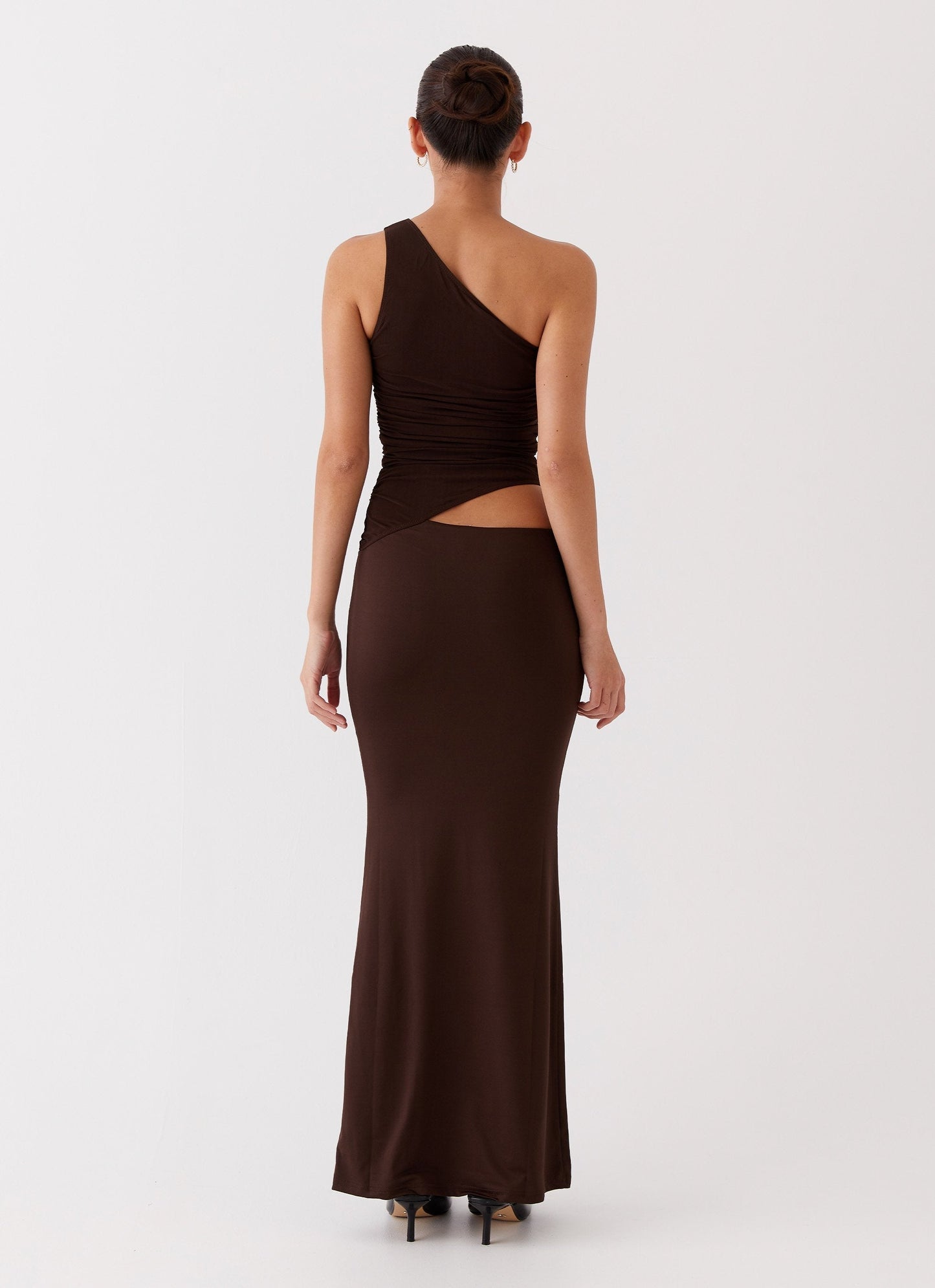 Celina | Maxi Festkjole Lys Gul One-Shoulder Cut-Out til Kvinder