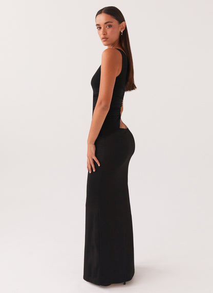 Celina | Maxi Festkjole Lys Gul One-Shoulder Cut-Out til Kvinder