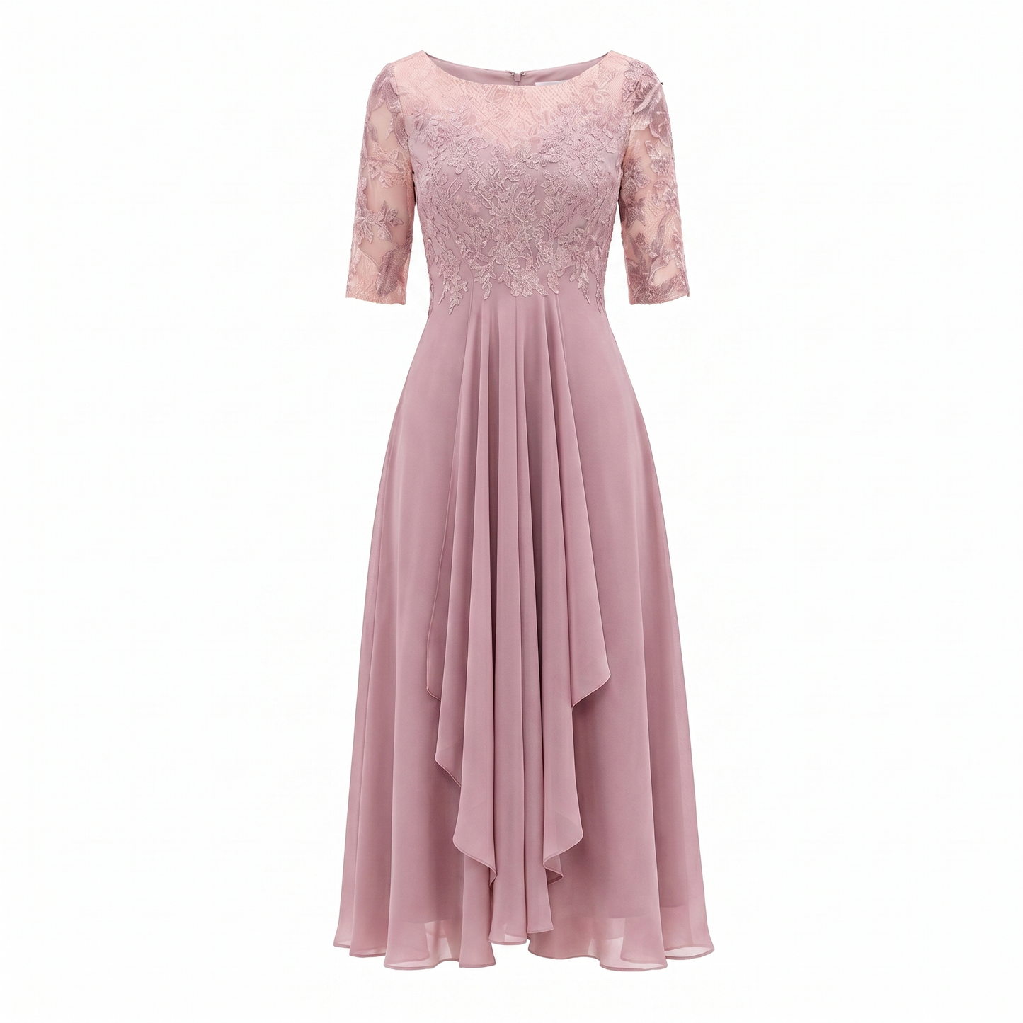 Camille Dupont midi-aftenkjole lyserod - product
