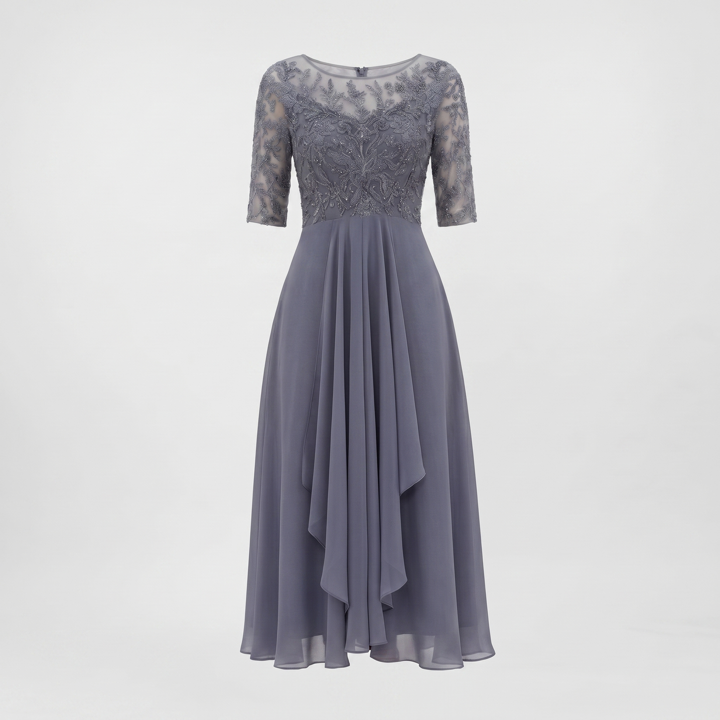 Camille Dupont midi-aftenkjole gra - product