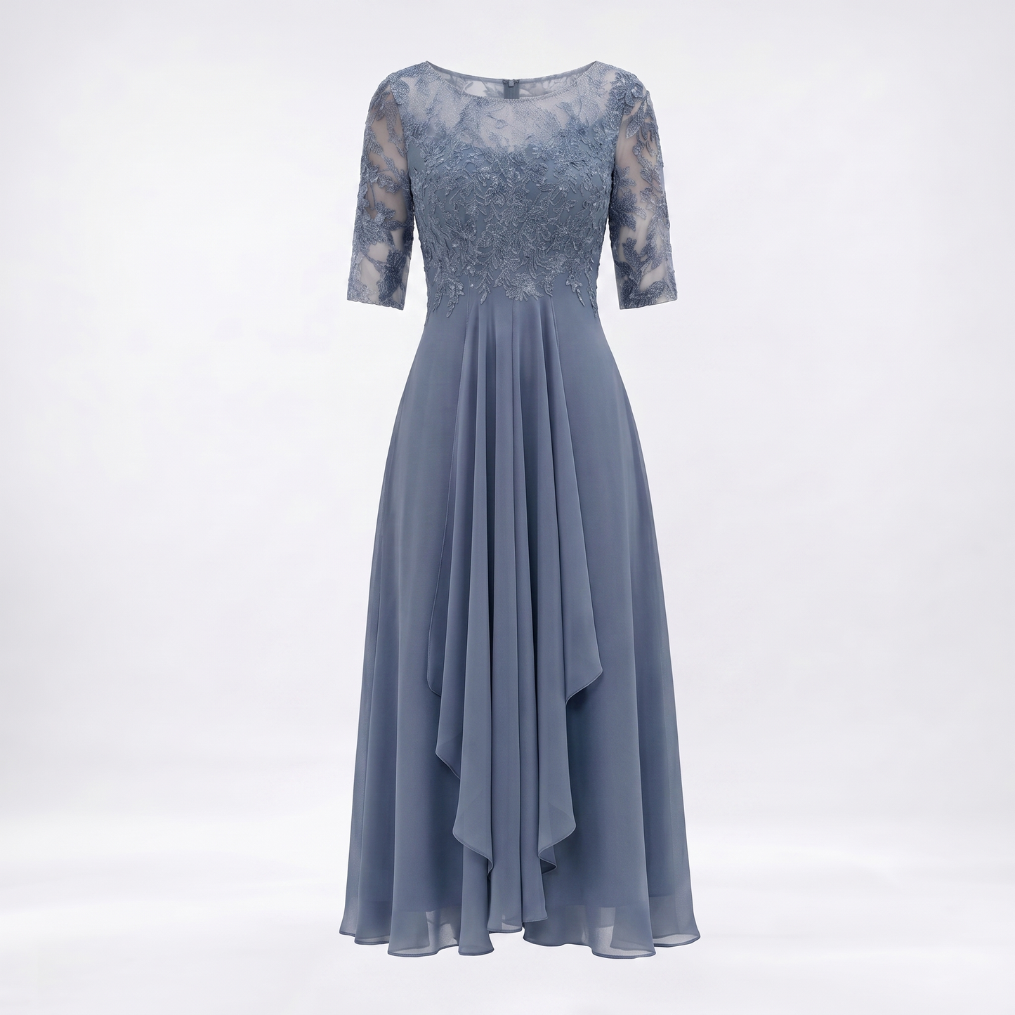 Camille Dupont midi-aftenkjole bla - product